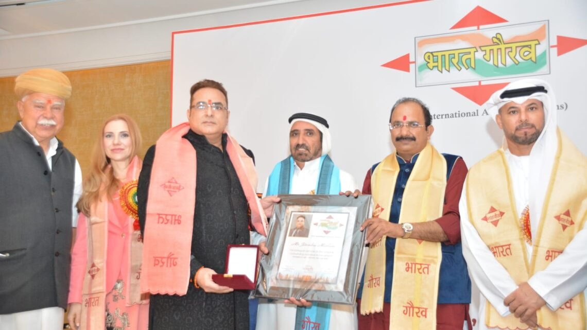 Dr Jitendra Matlani, a renowned social icon of Dubai conferred with the prestigious Bharat Gaurav Award