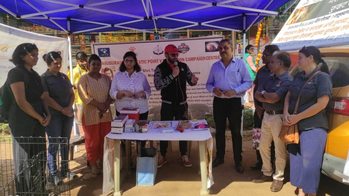 Shri. Tapan Acharya, an Actor & Filmmaker, inaugurates Static Point Vaccination Campaign Centre on 25th October 2022, providing shelter to animals!