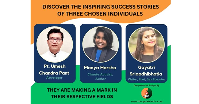 Discover the inspiring success stories of three chosen individuals who are making a mark in their respective fields