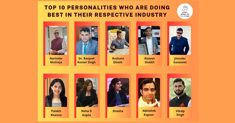 Top 10 personalities who are doing best in their respective industries felicitated by Webhack Solutions