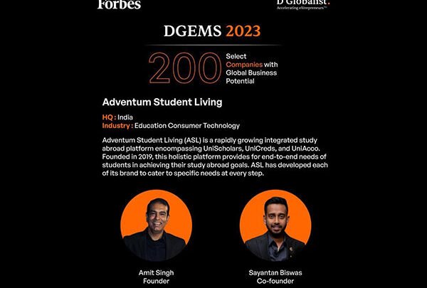 UniScholars’ Parent Adventum Student Living Recognised Among Forbes Select Companies with Global Business Potential at DGEMS 2023