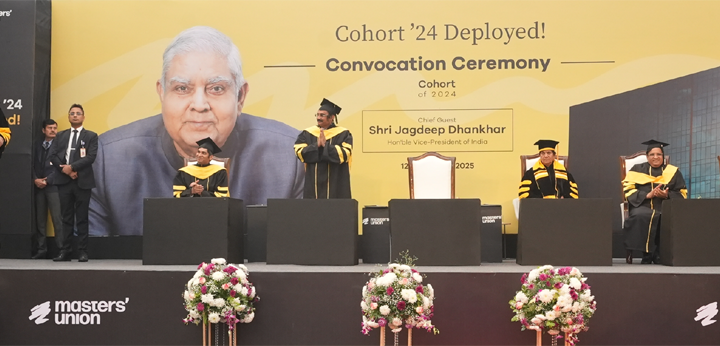 Vice-President of India, Shri Jagdeep Dhankhar Emphasizes ‘Skills Over Degrees’ at Masters’ Union Convocation