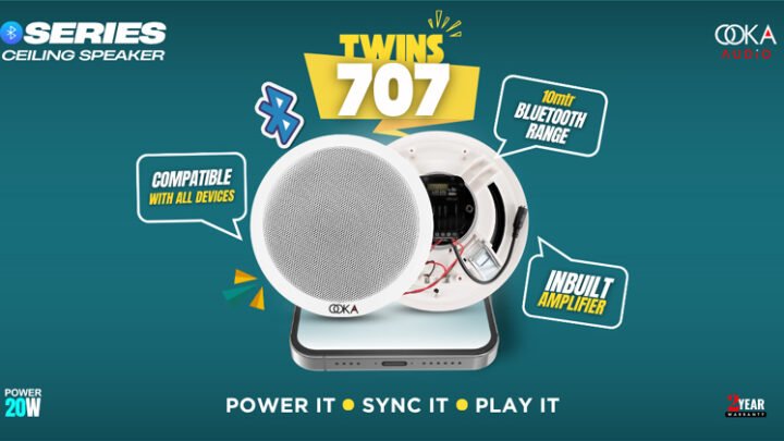 Say Hello to the Smartest Way to Sound — Ooka Audio Launches TWINS 707 Bluetooth Ceiling Speakers