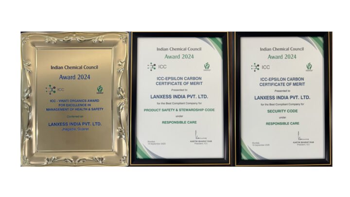 LANXESS India recognized with three prestigious honors by the Indian Chemical Council