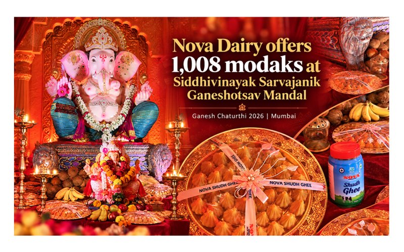 From a 120 Kg Modak to 1,008 Modaks: Nova Dairy Continues Its Ganesh Chaturthi Tradition in Mumbai